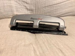 PaperPro Pro Punch Reduced Effort 20 Sheet Three-Hole Punch Silver Black #2121 - Picture 1 of 5