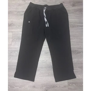 FIGS Kade Technical Collection 3XL Black Scrub Pants Drawstring Elastic Waist - Picture 1 of 7