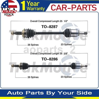 2 ejes delanteros TrakMotive CV eje articulado para Scion iQ 2013 2012 Foto 1 de 3