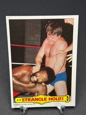 Rowdy Roddy Piper Junkyard Dog Strangle Hold 1985 Topps  WWF  #40 - Image 1 of 2