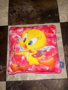 Cuscino peluche vintage Tweety Bird Cupido 13x13 Looney Tunes raro 2002 - Foto 1 di 5