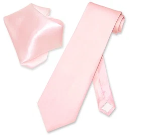 Biagio 100% SEDA Sólido ROSA CLARO Color Pañuelo para el Cuello Conjunto de Corbata para el Cuello para Hombres - Imagen 1 de 2
