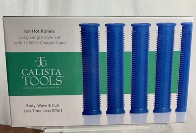 NUEVO~Calista Tools Ion Hot Rollers Long Lenth Style Set con soporte cargador de 12 rodillos Foto 1 de 4