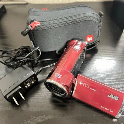 JVC Everio GZ-HM450-R HD Video Camera Red Compact with Charger & Case New - Image 1 of 4