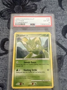 Pokemon Diamond and Pearl Stormfront Card - Scyther (U) 49/100 PSA 6 - Picture 1 of 2