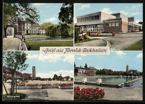 Türnich-Balkhausen, Schloss, Erfthalle, Marktplatz, Freibad, Ansichtskarte  - Picture 1 of 2