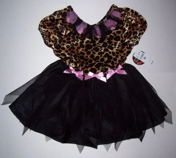 DE COLECCIÓN NUEVO CON ETIQUETAS VESTIDO HALLOWEEN GATO LEOPARDO GATITO PRINCESA LUGAR NIÑOS 2-3 Foto 1 de 1