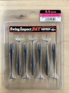 Keitech Swing Impact Fat 420 Pro Blue/Red Pearl 3.3 Inch - 7 tails - Picture 1 of 3