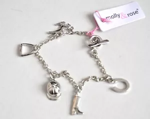 NUEVO Plata Caballo Dijes Pulsera Disfraz Joyería Moda Reino Unido - Imagen 1 de 3