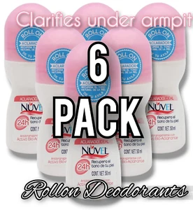 6 - Desodorantes Nuvel Para Aclarado ideal recuperar Tono armpit Deo Rollon - Picture 1 of 5