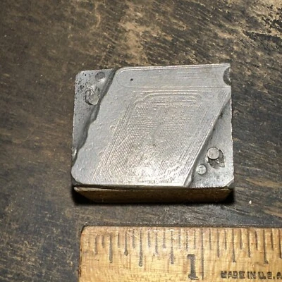 Printing Block “ Old Bible “ Lead Face Block - Image 1 of 4