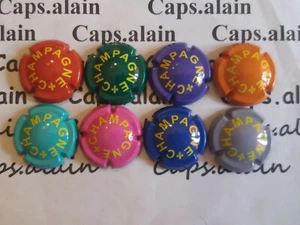 8 BELLES CAPSULES CHAMPAGNE GENERIQUE FLEUR DE LYS REF N°1062 a 1062g NEWS - Imagen 1 de 1
