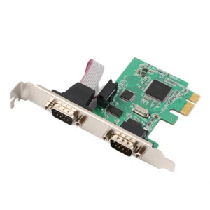 High Speed 2 Port RS-232 RS232 Serial Port COM to PCI-E PCI Express Card NEW - Afbeelding 1 van 5