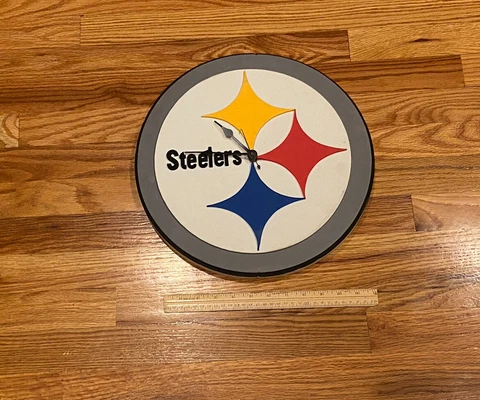 NFL PITTSBURGH STEELERS FANFOAM Foam Wall Clock Home Decor MADE IN USA Cover