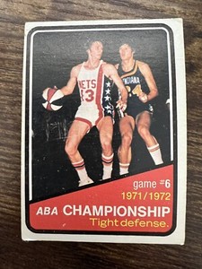 1971-72 ABA Finals Game 6 Nets / Indiana Pacers 1972 Topps #246