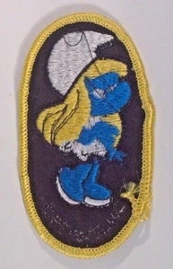Vintage Smurfs Smurfette 3.5" Patch Badge - Picture 1 of 3