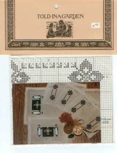Amish Women Cross Stitch Pattern - Told in a Garden - Table Linens - Bild 1 von 3