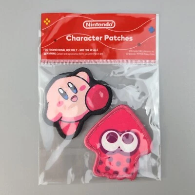 Authentic Nintendo Kirby & Splatoon Inkling Character Patches Iron-On Brand New