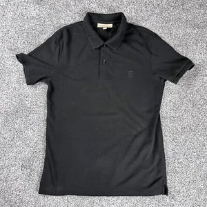Burberry Uniform Mens Polo Shirt Size S Black Short Sleeve - Picture 1 of 16
