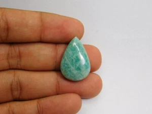 Eccellente 100% Verde Naturale Amazonite Cabochon Sfuso Gemma 22 Carati ME-4567 - Picture 1 of 4