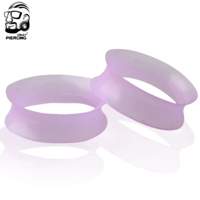 PAIR-ULTRA THIN SKINS TUNNELS-Silicone Ear Skins-Ear Gauges-Soft Ear plugs - Image 1 of 4