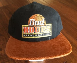 Bud Hoops Headquarters Snapback Hat Budweiser NCAA 1994 Basketball Orange Bill - Picture 1 of 5