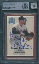 2000 Fleer Greats of the Game #16 Brooks Robinson Beckett Signed Auto 10 *1327