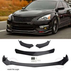 For Nissan Altima 08-20 Gloss Front Bumper Chin Lip Spoiler Splitter Body Kit