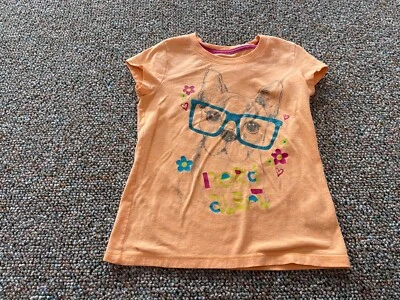 Camiseta Hanes Niñas Naranja Alerta Nerd Perro XS Foto 1 de 3