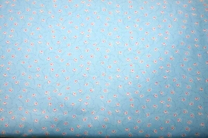LIBRO DE CUENTOS - MARGARITAS BLANCAS SOBRE AZUL - TELA 100% ALGODÓN - Imagen 1 de 3