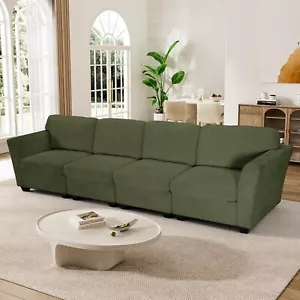 134.65" Modular Sectional Sofa Couch for Living Room, Corduroy Modular 4 Seater - Picture 1 of 9