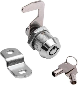 Toolbox Lock Tubular Cam Replacement Lock Hook Cam Keyed Alike (5/8 Inch Chrome - Picture 1 of 8