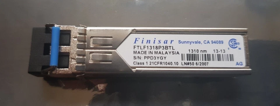 GbE GE SFP 1000Base-LX SMF Finisar FTLF1318P3BTL - Image 1 of 1