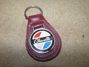 VINTAGE CHEVROLET CHEVELLE LEATHER KEY FOB - Picture 1 of 1