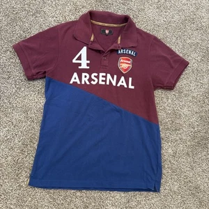 Arsenal Football Club Polo Short Sleeve Collared Shirt , Number 4, Size Small, - Picture 1 of 7
