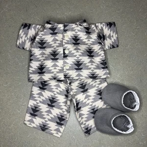 16" Cabbage Patch Bambola Bambini Southwestern Flanella Pjs Vestiti Pantofole - Foto 1 di 3