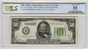 Fr.2101-H 1928A St. Louis $50 Federal Reserve Note PCGS AU 55 Comment - Picture 1 of 2