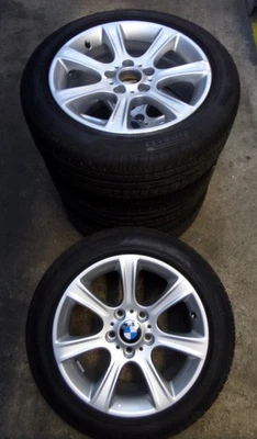 4x Original BMW Sommerräder 225/50 R17 94W - für 3er F30 F31 4er F32 F33 F36 113 - Bild 1 von 4