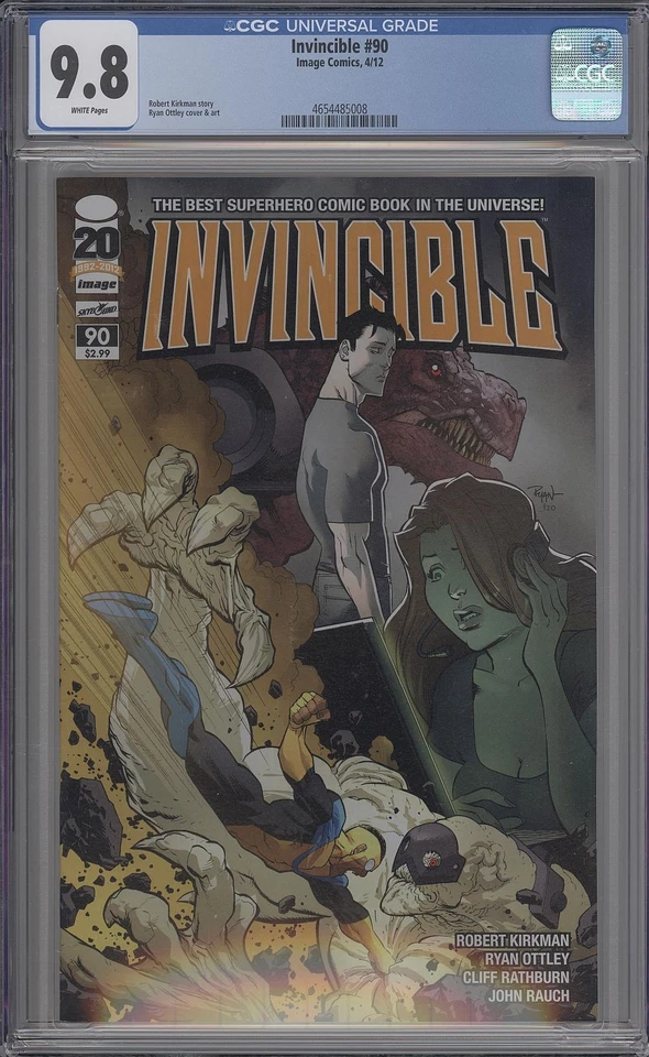 INVINCIBLE #90 CGC 9.8 KIRKMAN & OTTLEY IMAGE 2012 - Image 1 of 1