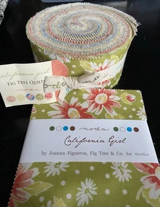 California Girl by Fig Tree Quilts for Moda Rare OOP Jelly Roll And Charm Pack - Picture 1 of 5