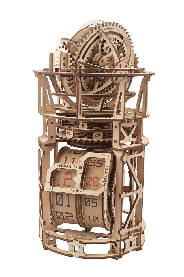 UGears Sky Watcher Tourbillion Table Clock Wooden 3D Model UGMUTG0089
