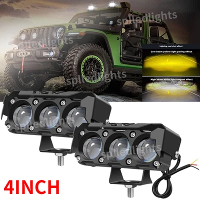 Barra de luces LED de trabajo Spot 4 pulgadas vainas antiniebla todoterreno apto para Jeep ATV SUV camión barco Foto 1 de 4