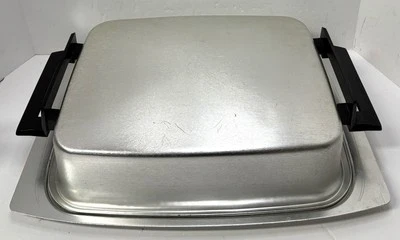 Vintage Lektro Maid Electric Skillet Replacement Tray & Lid Stainless Steel - Image 1 of 4
