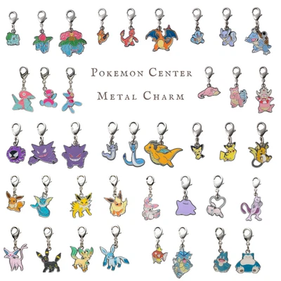 Pokemon Center Original Evolution Set Metal Charm Keychain — You Pick! New Japan - Image 1 of 4
