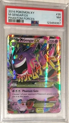 2014 Pokemon XY Phantom Forces PSA 7 Mega M Gengar EX Ultra Rare HOLO #35 - Image 1 of 2