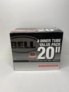 Bell 20” Bicycle Inner Tubes Value 4-Pack, Width 1.75"- 2.25" - Picture 1 of 3