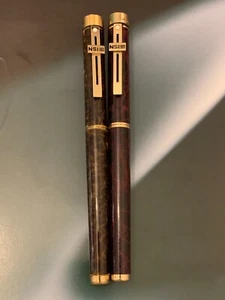 2 of Vintage Sheaffer TARGA 1030 Thuya Brown Marble Fountain Pen Pen 14K Gold - Picture 1 of 24