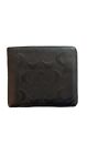 COACH Logo Signature Bifold Wallet Purse Leather Black India F75363 08MK426