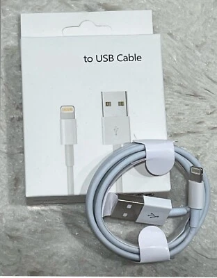 USB Charger Cable For Apple iPhone 7 8 X XR 11 12 13 14 Pro Max iPhone Charger - Image 1 of 4