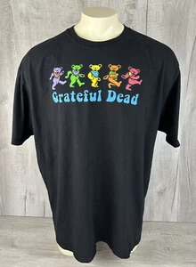 Grateful Dead Shirt Rainbow Bear Logo Black 100% Cotton Mens 3XL - Picture 1 of 19